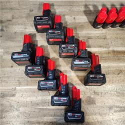 HOUSTON LOCATION - AS-IS MILWAUKEE BATTERY PACK QTY - 15