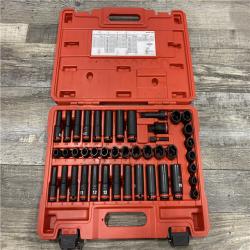 AS-IS Milwaukee SHOCKWAVE 3/8 in. Drive SAE and Metric 6 Point Impact Socket Set (43-Piece)