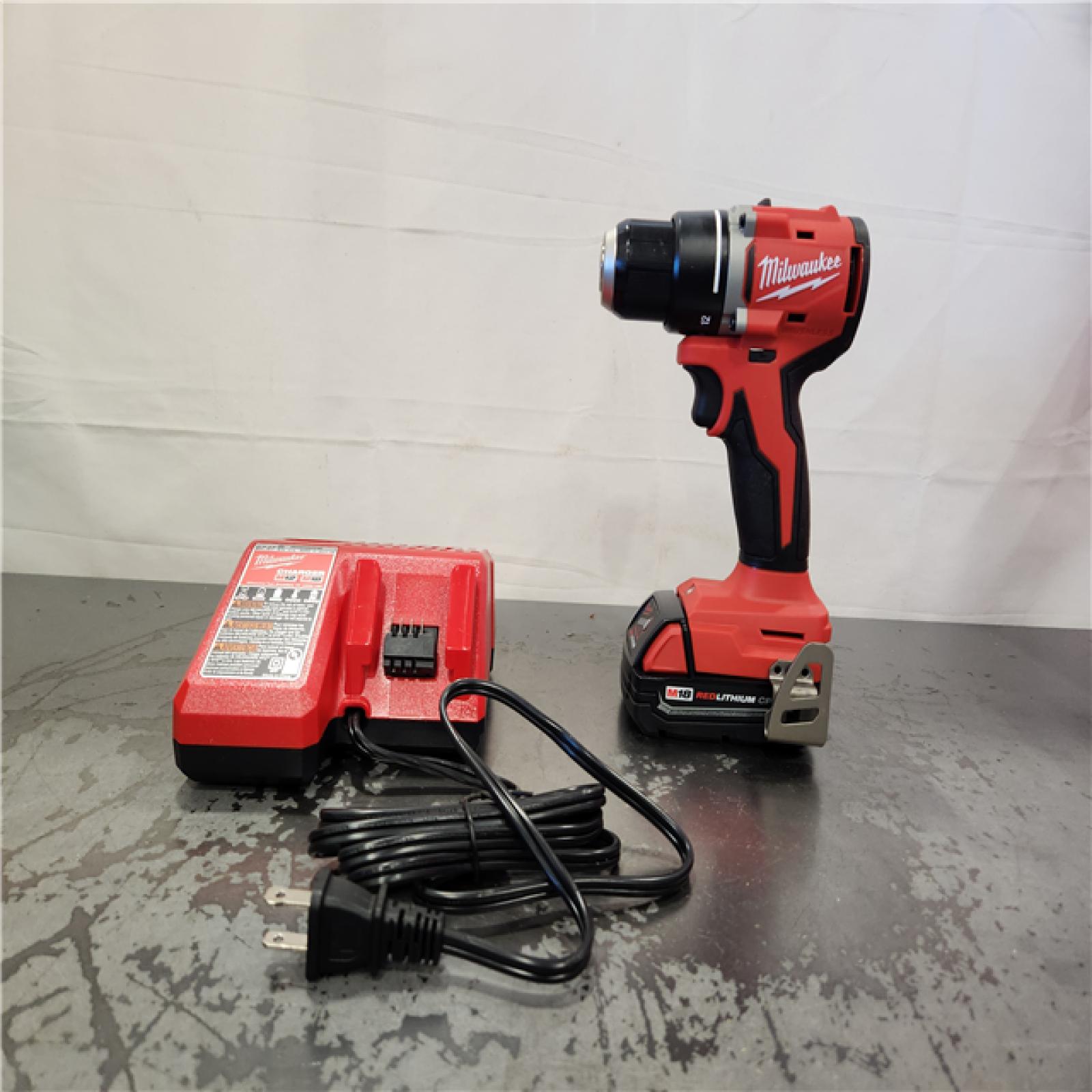 AS-IS- Milwaukee M18 Compact Next Gen 1/2 in. Brushless Cordless Drill/Driver Kit (Battery & Charger)