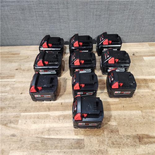 HOUSTON LOCATION - AS - IS MILWAUKEE BATTERY PACK QTY - 10