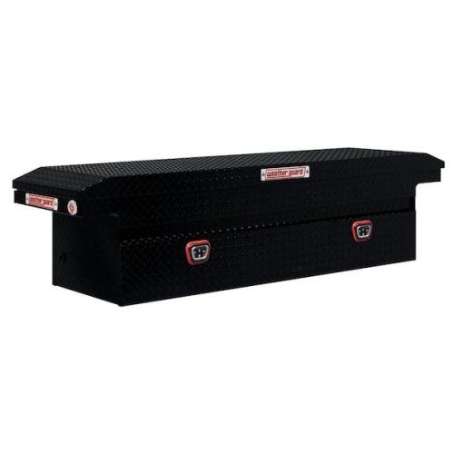 Phoenix NEW Weather Guard Crossover Truck Tool Box in Aluminum w/ Low-Profile  72 in. Full-Size  in Gloss Black