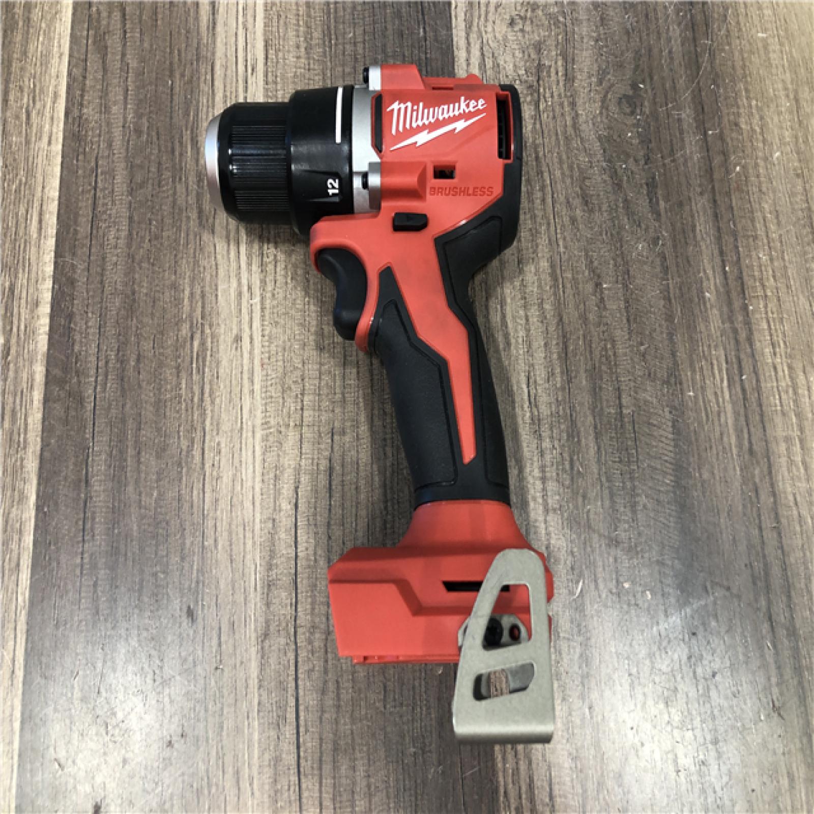 AS-IS Milwaukee 18V Lithium-Ion Brushless Cordless 1/2 in. Compact Drill/Driver (Tool-Only)