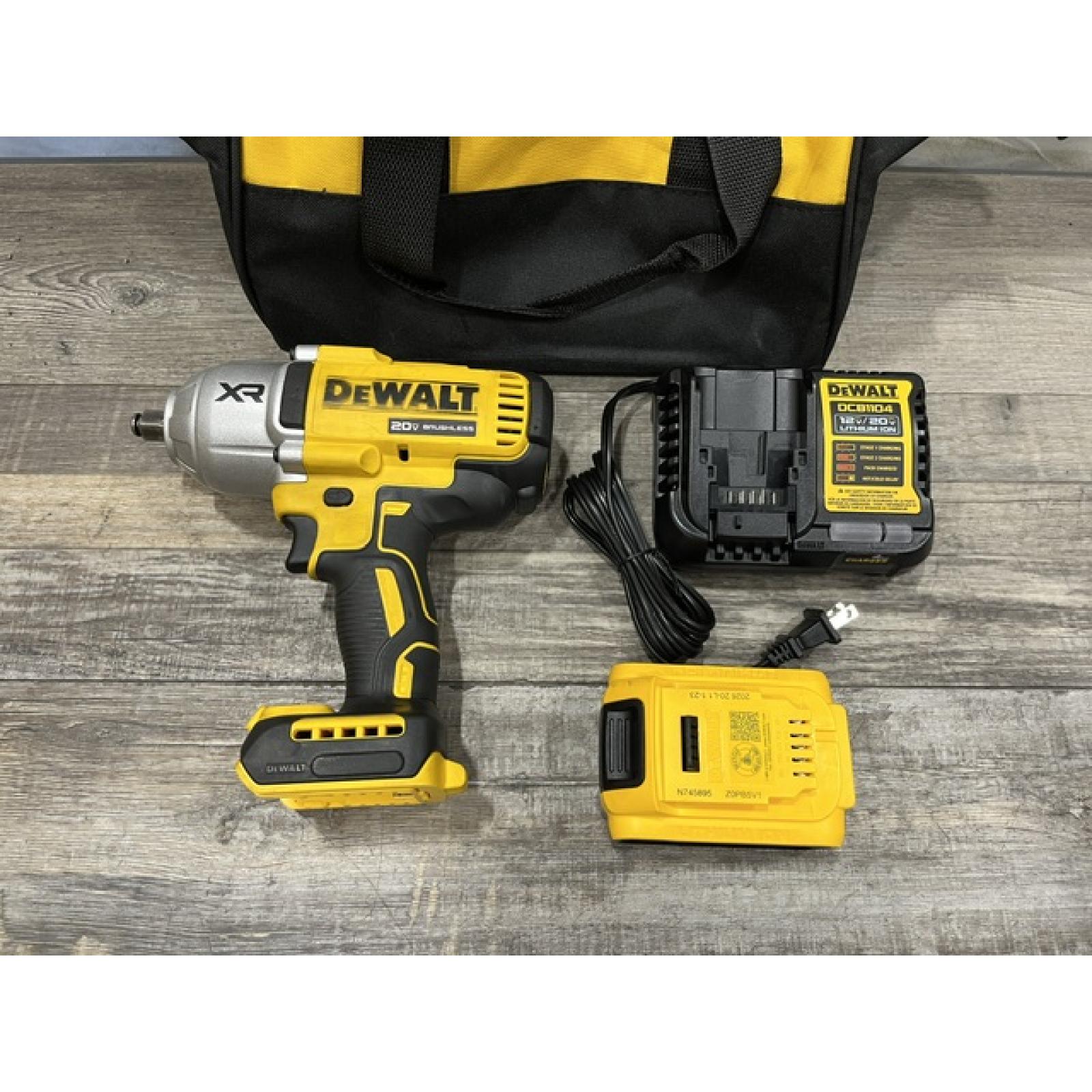 AS-IS DEWALT 20V MAX Lithium-Ion Cordless 1/2 in. Impact Wrench Kit