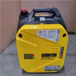 CALIFORNIA AS-IS CHAMPION 2500/1850-Watt Recoil Start Gasoline/Propane Powered Dual Fuel Inverter Generator with Quiet Technology and CO Shield