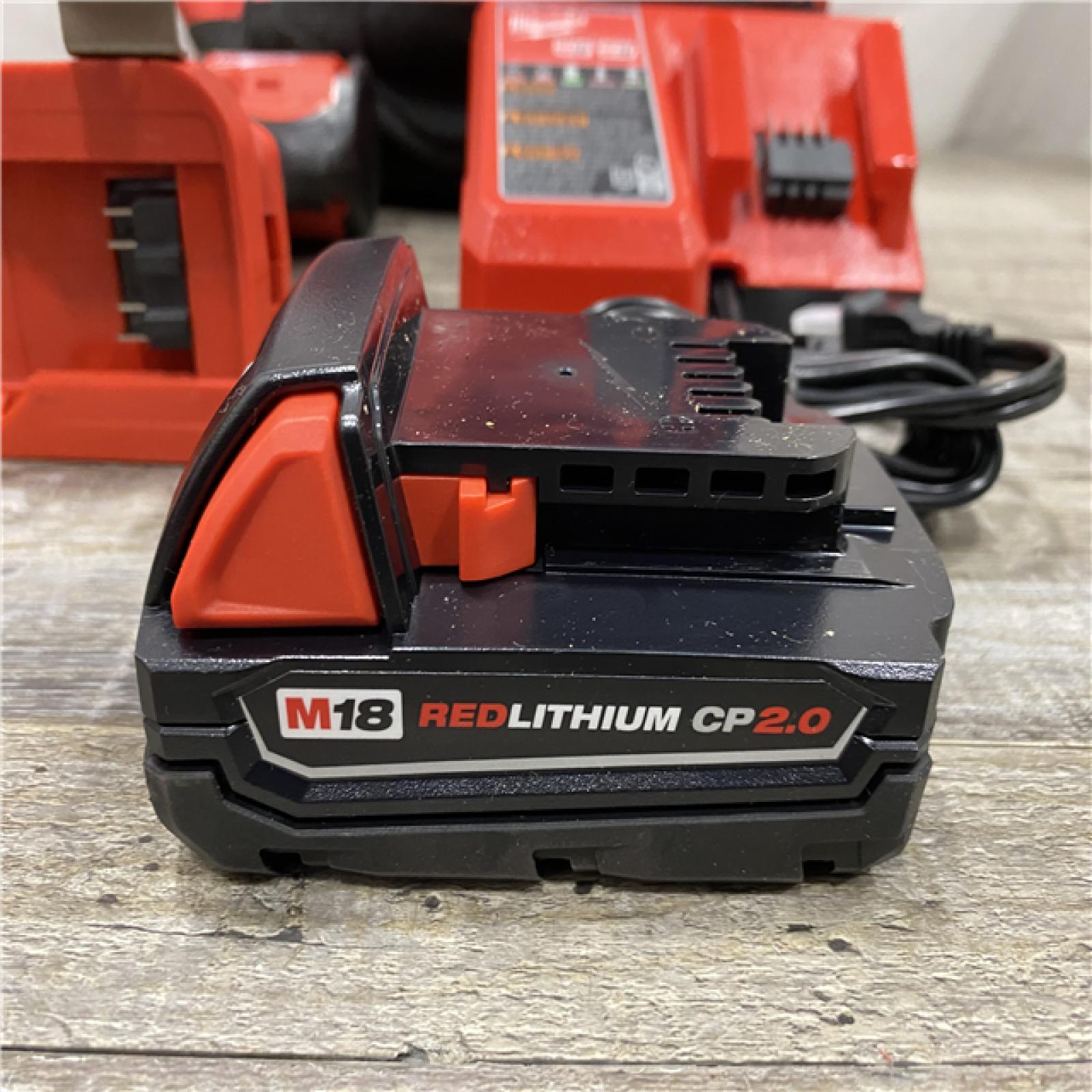 AS-IS Milwaukee 18V Lithium-Ion Brushless Cordless 1/2 in. Compact Drill/Driver Kit