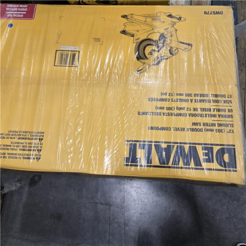 NEW! DEWALT 15 Amp Corded 12 in. Double Bevel Sliding Compound Miter Saw, Blade Wrench and Material Clamp