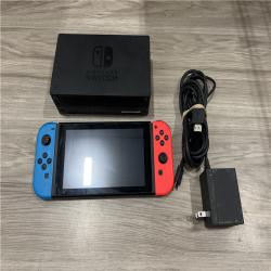 AS-IS Nintendo Switch with Neon Blue and Neon Red Joy-Con