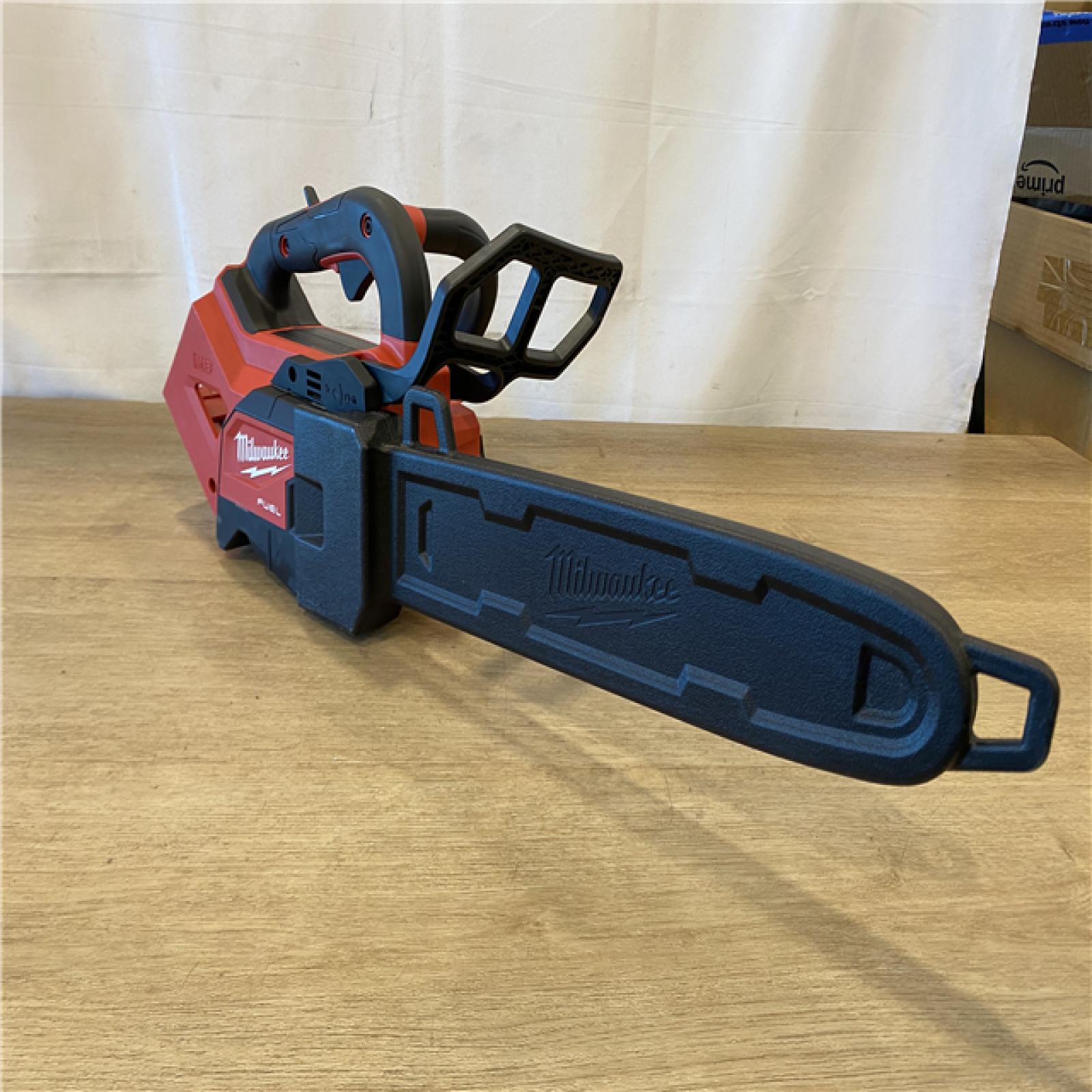 AS-IS Milwaukee FUEL 14 in. 18V Lithium-Ion Brushless Cordless Battery Top Handle Chainsaw (Tool Only)