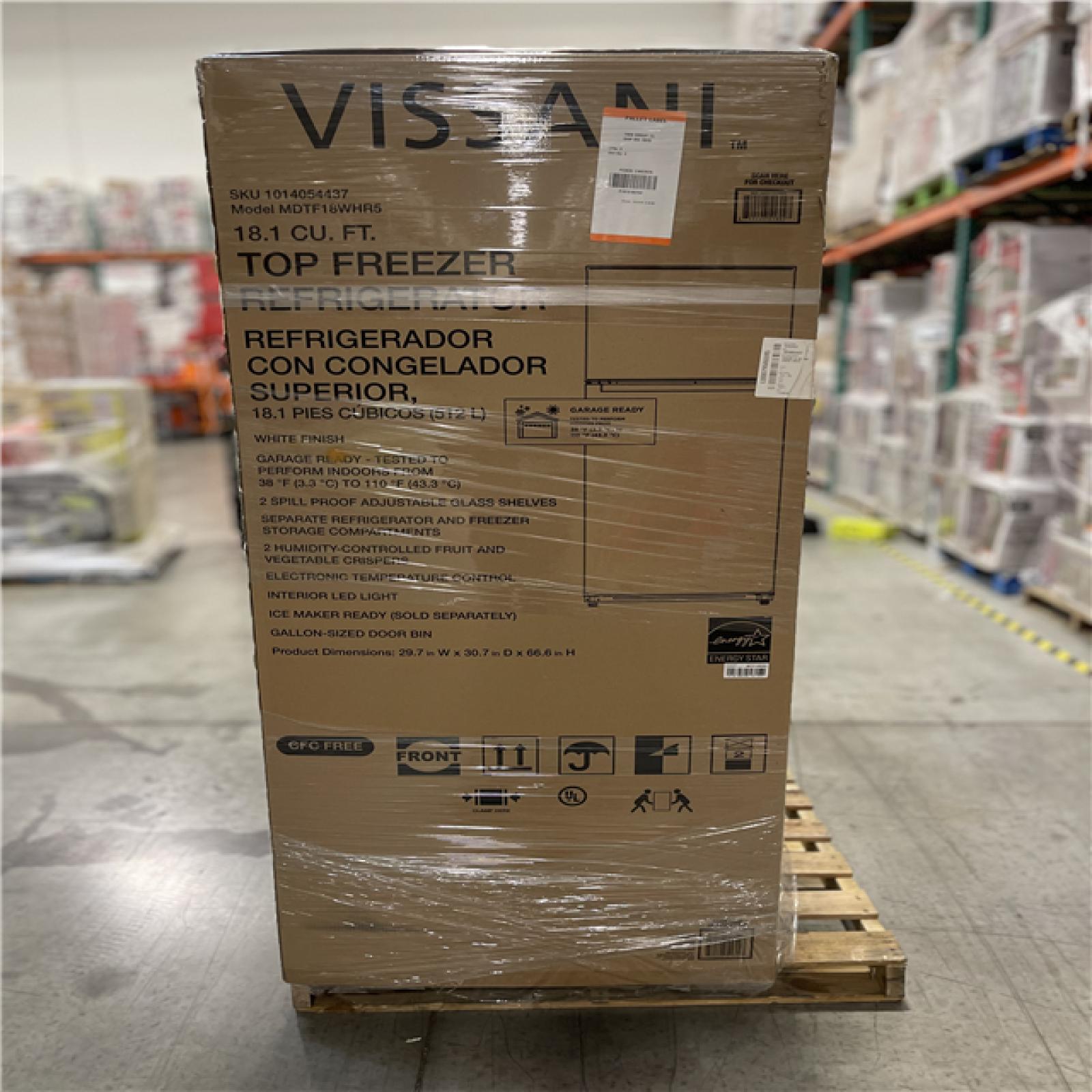 DALLAS LOCATION - VISSANI 18.1 REFRIGERATOR PALLET-(2 UNITS)