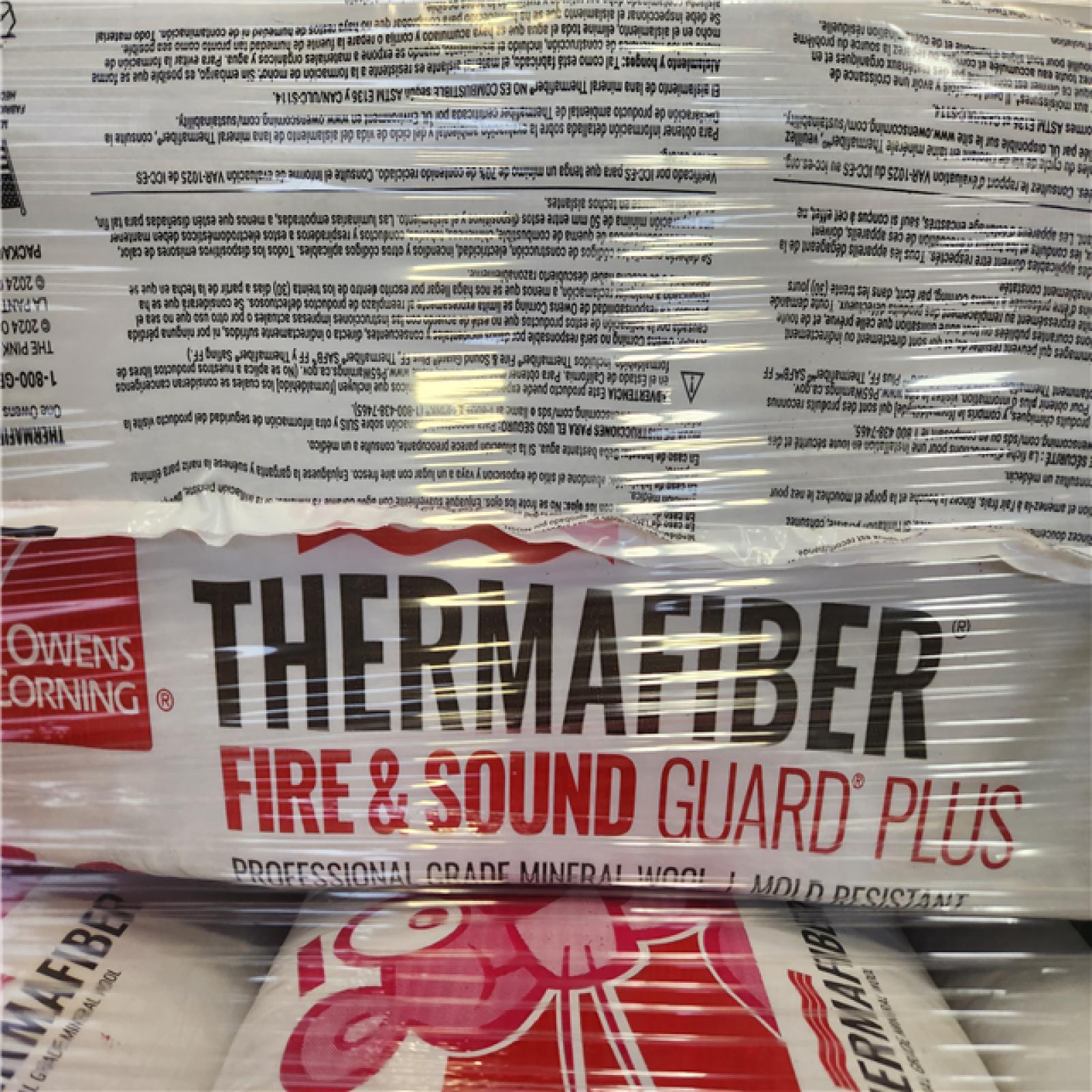 Phoenix Shop Owens Corning 15 in. x 47 in. R15 Thermafiber Fire and Sound Guard Plus Mineral Wool Insulation Batt 14-Bags (548 Sq.Ft)