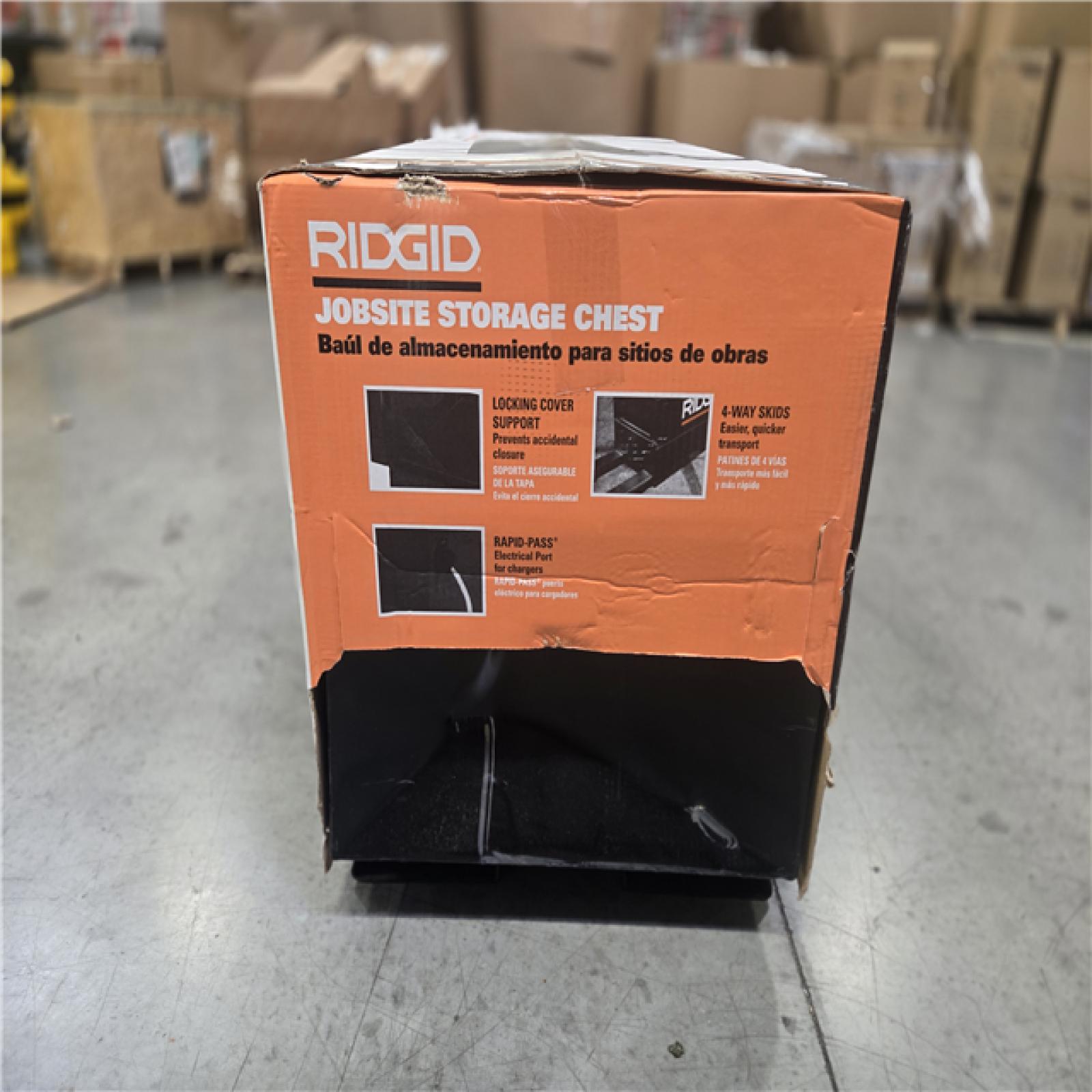 DALLAS LOCATION - AS-IS RIDGID 60IN STORAGE CHEST