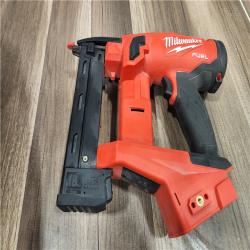 AS-IS  MILWAUKEE FUEL 18-Volt Lithium-Ion Brushless Cordless 18-Gauge 1/4 in. Narrow Crown Stapler (Tool-Only)