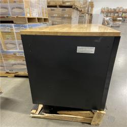 DALLAS LOCATION - Husky 61 in. W x 23 in. D Heavy Duty 15-Drawer Mobile Workbench Tool Chest with Solid Wood Top in Matte Black