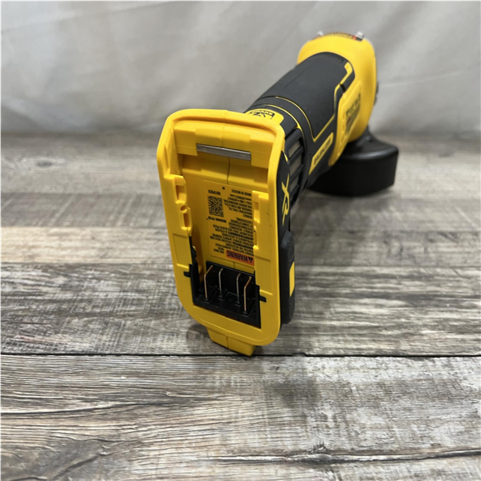 AS-IS DEWALT 20V MAX XR Cordless Brushless 4.5 in. Slide Switch Small Angle Grinder with Kickback Brake (Tool Only)