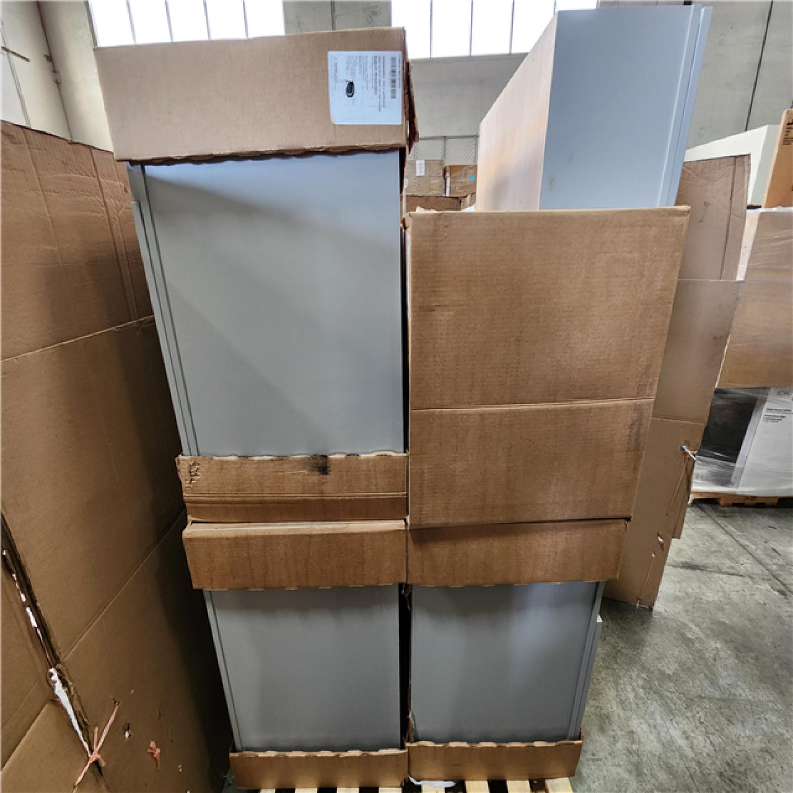 Phoenix AS-IS Hampton Bay Shaker Assembled Cabinet in Dove Gray Pallet (5-Cabinets)