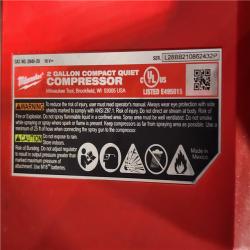 HOUSTON LOCATION - AS - IS Milwaukee FUEL 18-Volt Lithium-Ion Brushless Cordless 2 Gal. Electric Compact Quiet Compressor (Tool-Only)