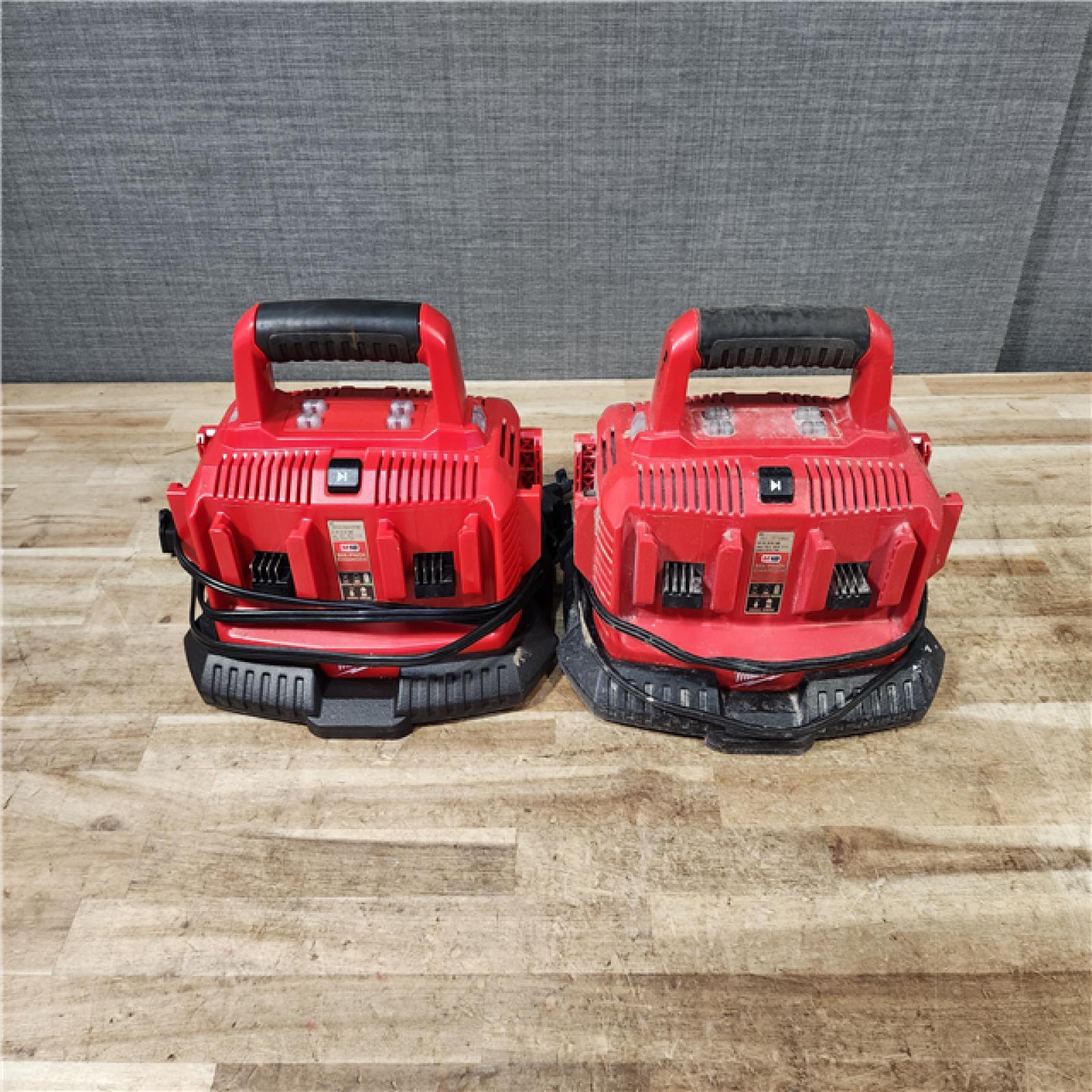 HOUSTON LOCATION - AS - IS MILWAUKEE BATTERY CHARGER PACK QTY - 2