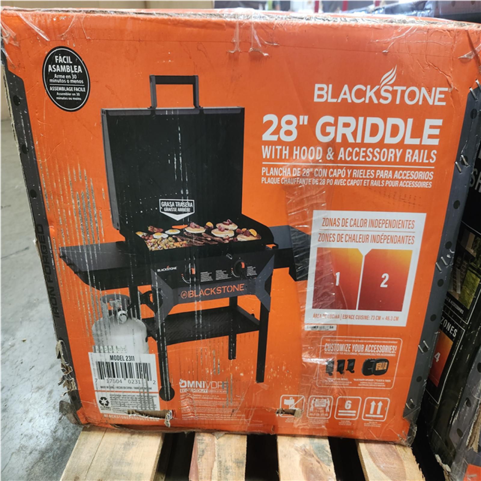 Phoenix NEW Blackstone 2-Burner Propane Outdoor Griddle with Hood in Black