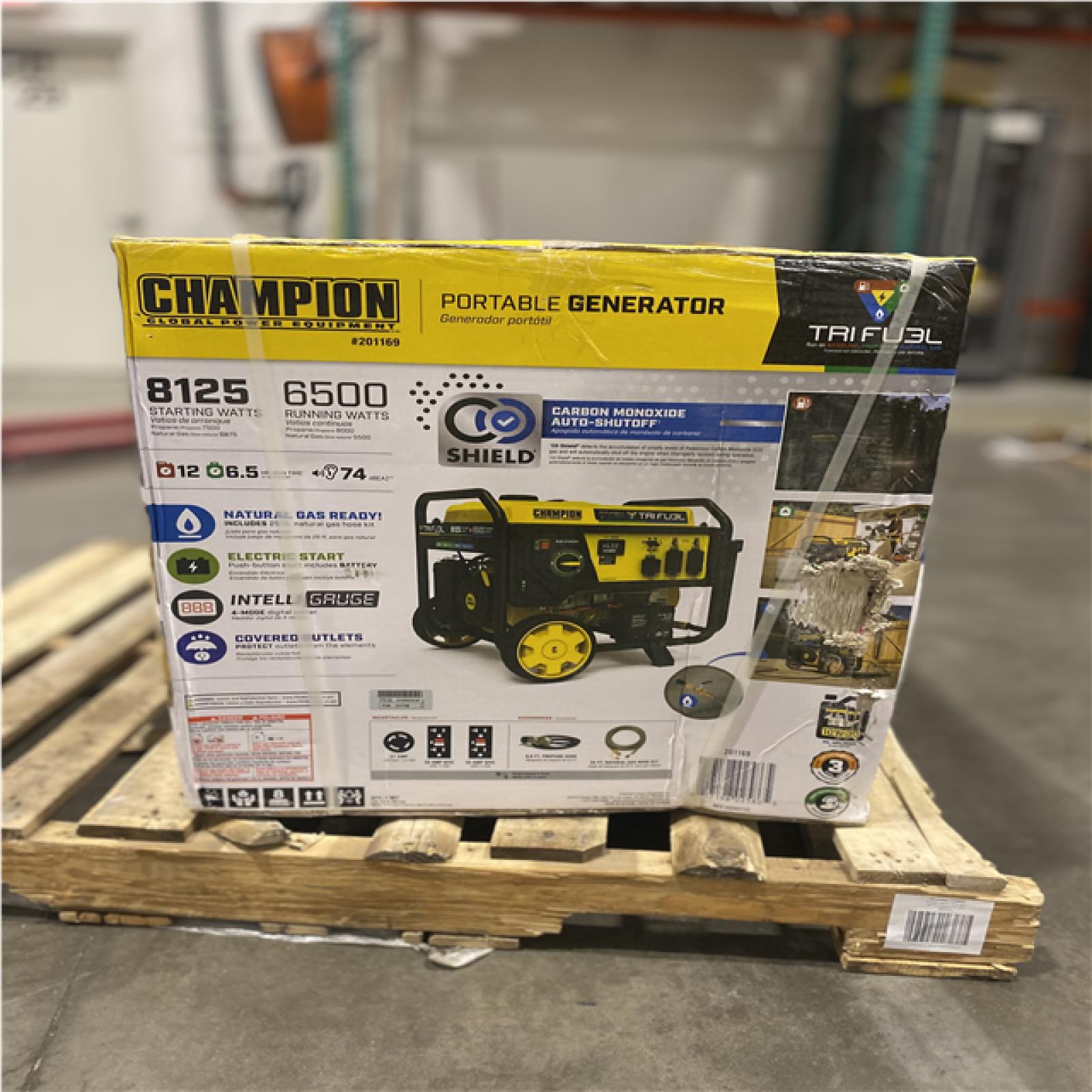 Dallas Location - NEW-  Champion 201169 6500W Electric Start Tri Fuel Generator
