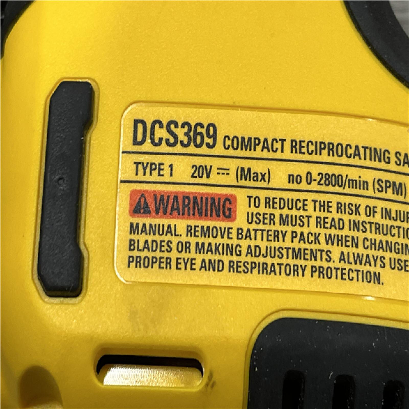 AS-IS DEWALT ATOMIC 20V MAX Cordless Brushless Compact Reciprocating Saw (Tool Only)