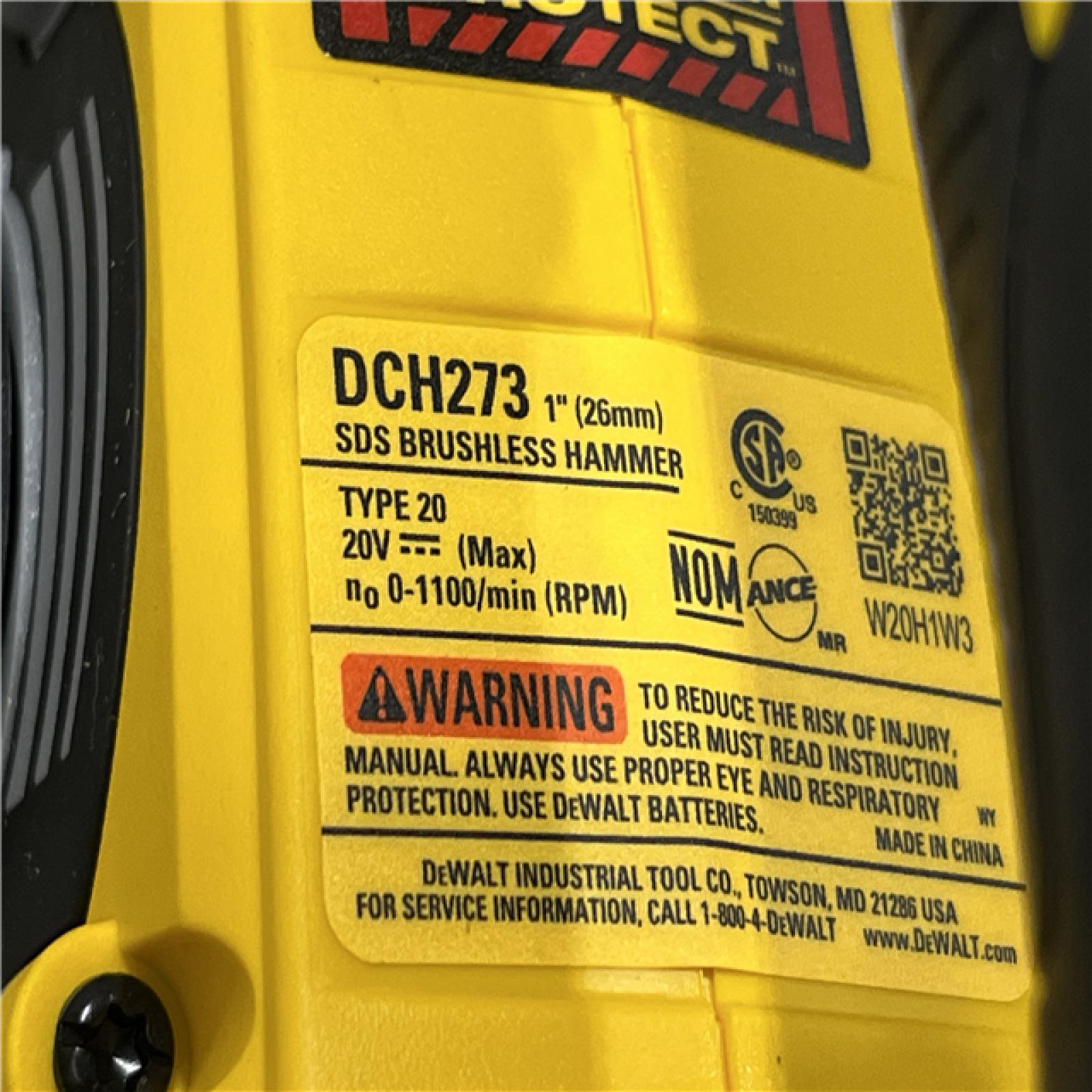 AS-IS DEWALT 20V MAX XR Cordless Brushless 1 in. SDS Plus L-Shape Rotary Hammer (Tool Only)