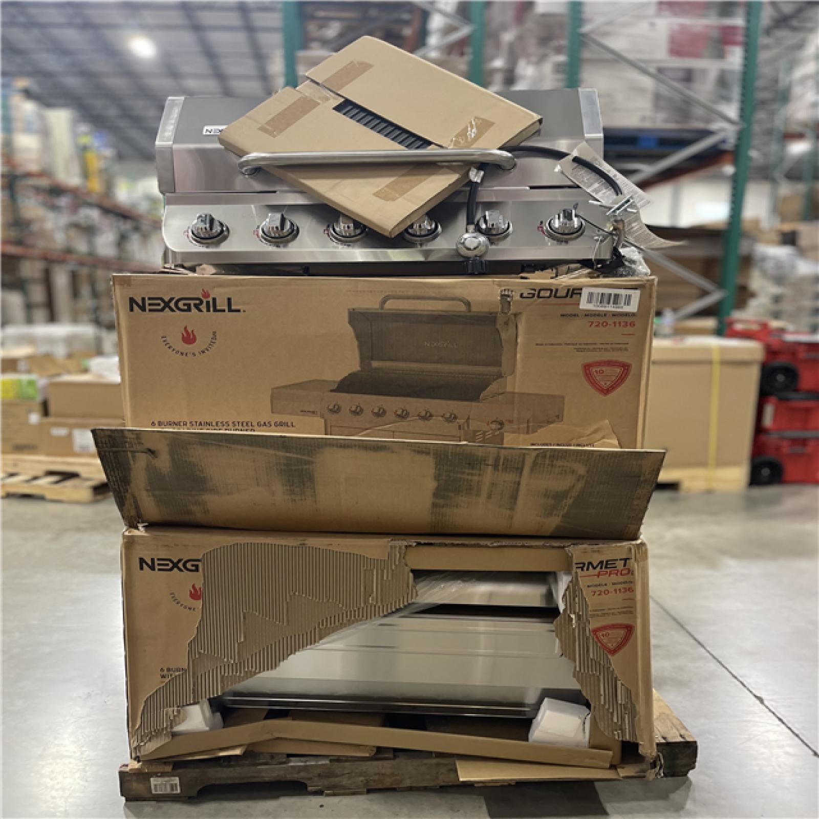 Nexgrill Gourmet Pro 6-Burner Stainless Steel Propane Gas Grill PALLET (3 UNITS)