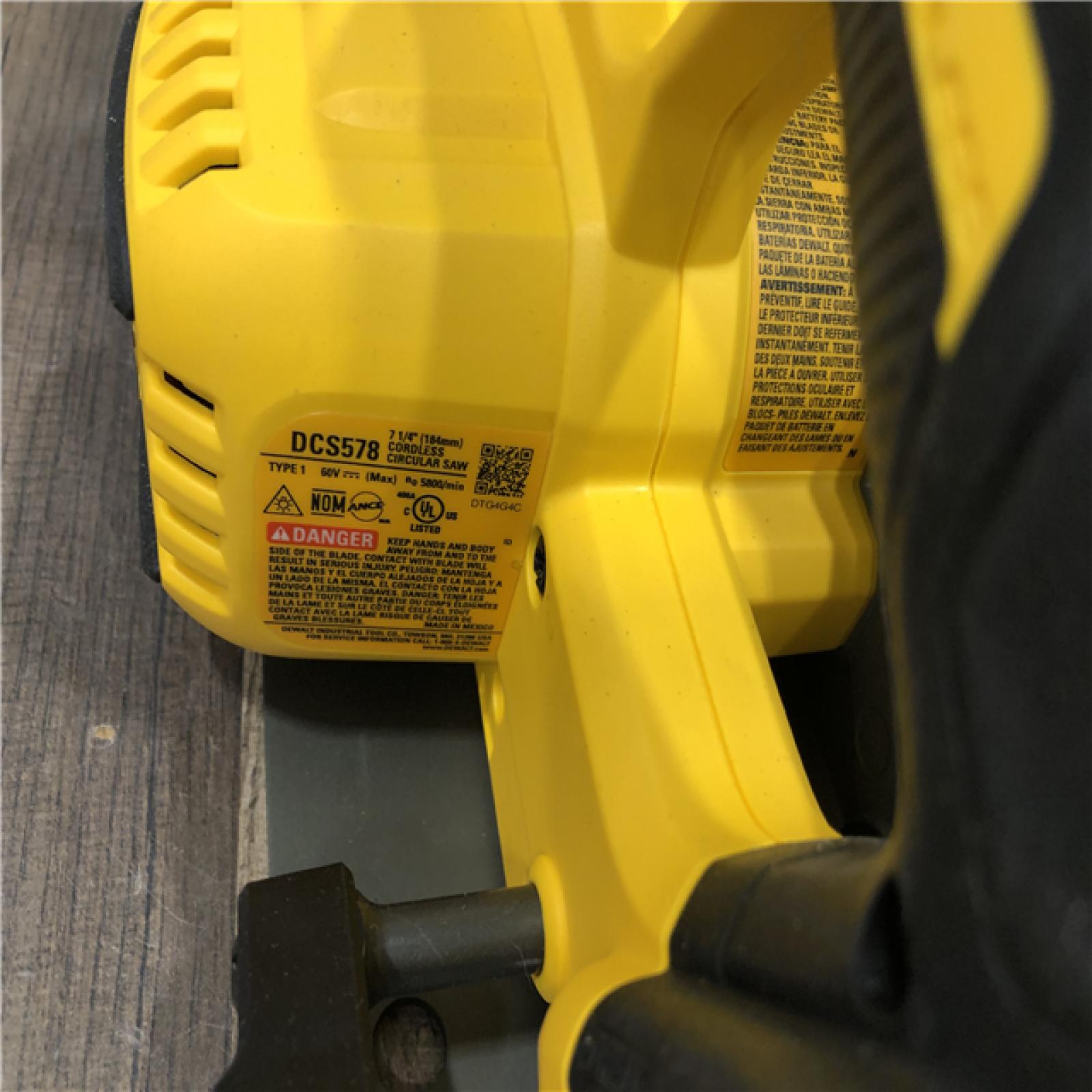 AS-IS DEWALT FLEXVOLT 60V MAX Cordless Brushless 7-1/4 in. Circular Saw with Brake (Tool Only)