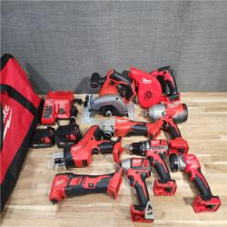 HOUSTON LOCATION - AS-IS M18 18-Volt Lithium-Ion Cordless Combo Kit 9-Tool with 2-Batteries  Charger and Tool Bag