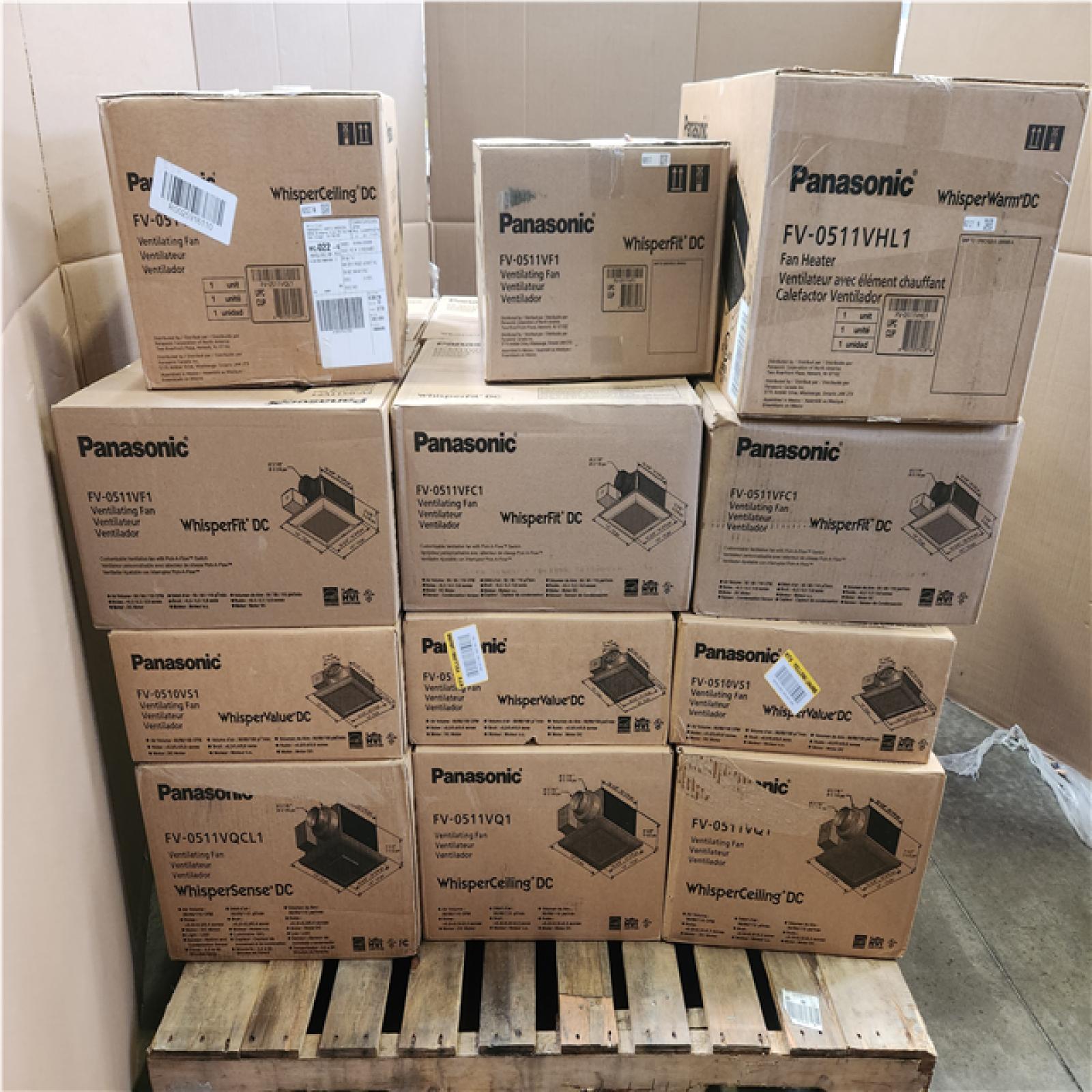 Phoenix NEW Mixed Panasonic Ventilator fans and Heaters Pallet (21-Total)