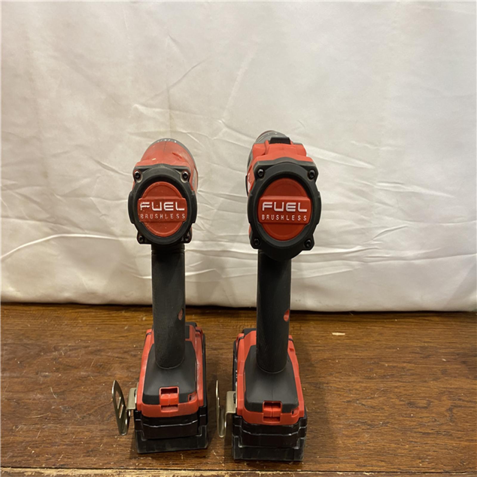 AS-IS MILWAUKEE M18 FUEL 18V Lithium-Ion Brushless Cordless Hammer Drill and Impact Driver Combo Kit (2-Tool) with 2 Batteries