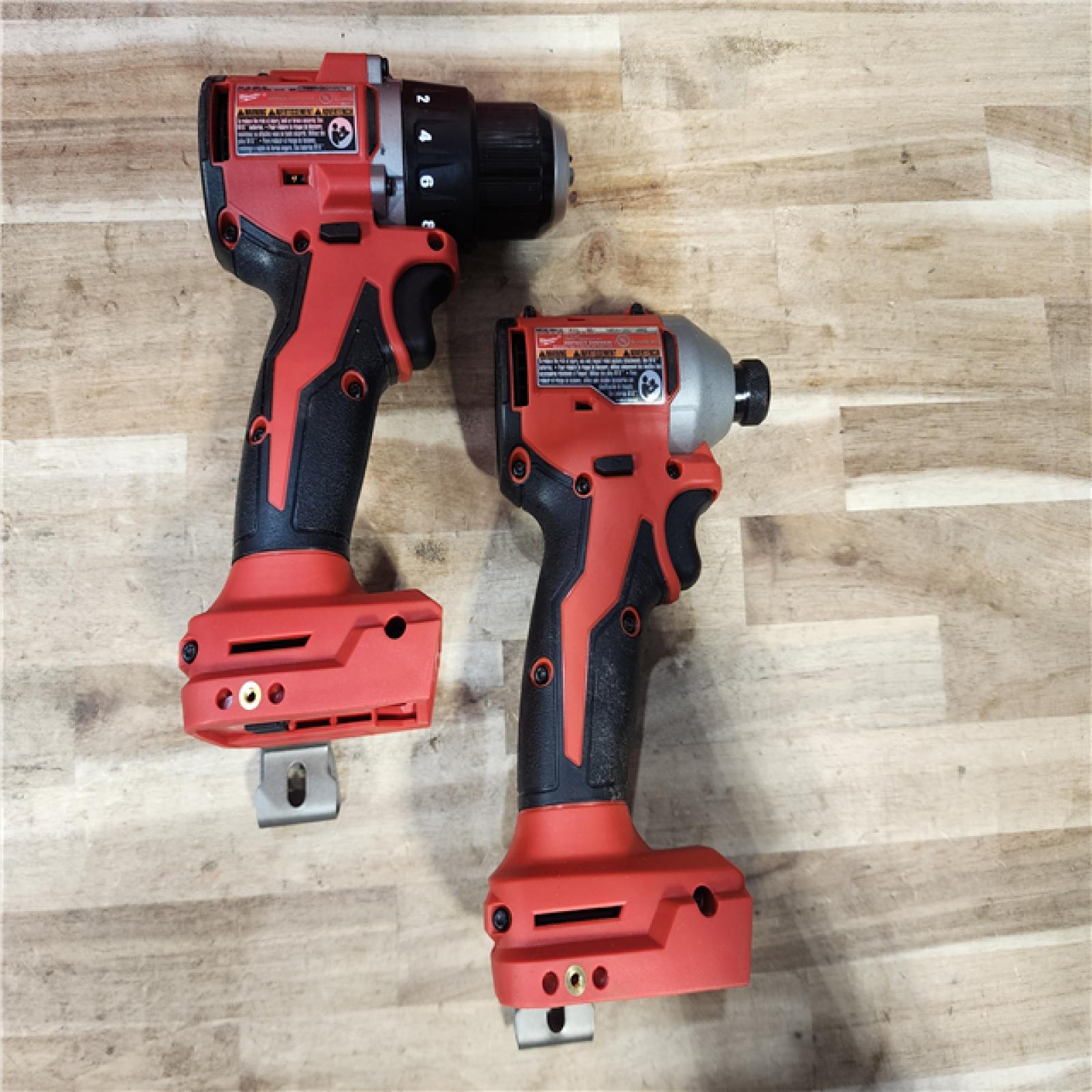 HOUSTON LOCATION - AS-IS Milwaukee M18 18V Lithium-Ion Brushless Cordless Compact Drill/Impact Combo Kit