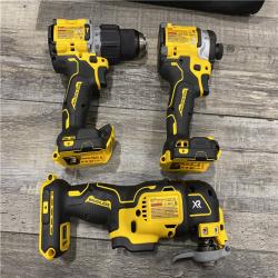 AS-IS DEWALT 20V MAX Lithium-Ion Cordless 3-Tool Combo Kit
