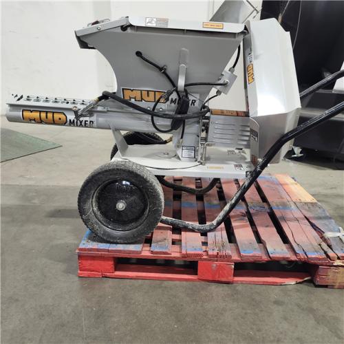 Dallas Location - As-Is MUDMIXER Feed Portable Electric Concrete, Cement and Mortar Mixer