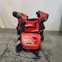 AS-IS- Milwaukee M12 FUEL Cordless 2-Tool Combo Kit: 1/2Hammer Drill  1/4Hex Impact Driver