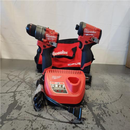 AS-IS- Milwaukee M12 FUEL Cordless 2-Tool Combo Kit: 1/2Hammer Drill  1/4Hex Impact Driver