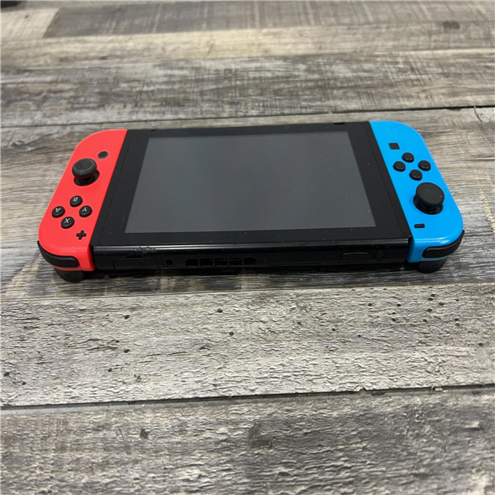 AS-IS Nintendo Switch with Neon Blue and Neon Red Joy-Con