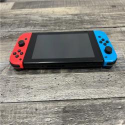 AS-IS Nintendo Switch with Neon Blue and Neon Red Joy-Con