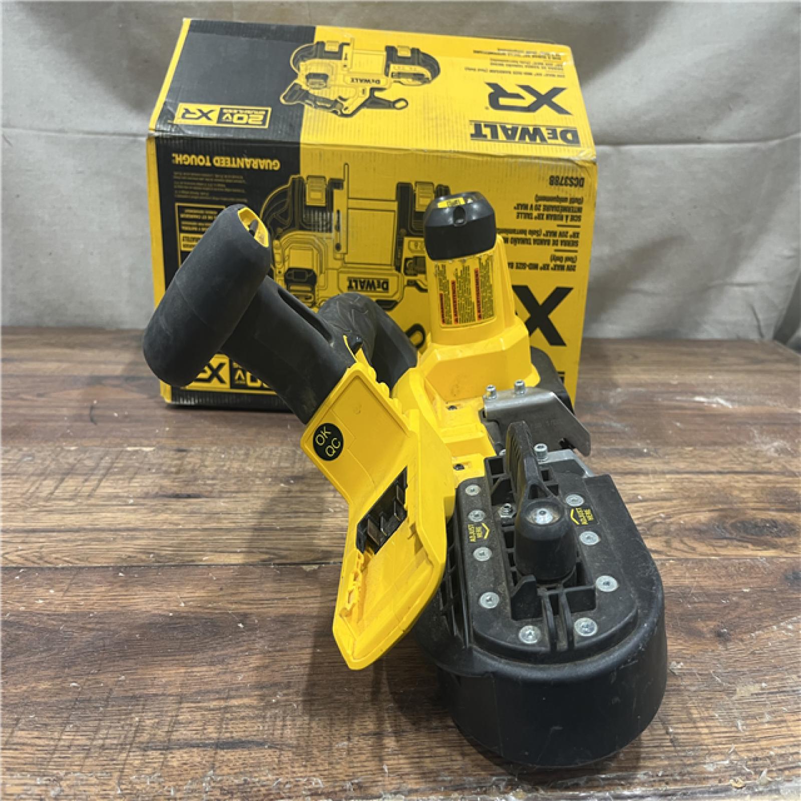 AS-IS DEWALT 20-Volt MAX 3-3/8 in. Cordless Brushless Bandsaw (Tool-Only)