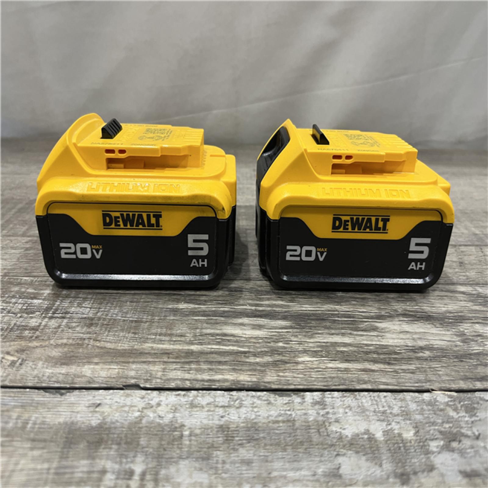 AS-IS DEWALT 20V MAX Lithium-Ion 5.0Ah Battery (2-Pack)