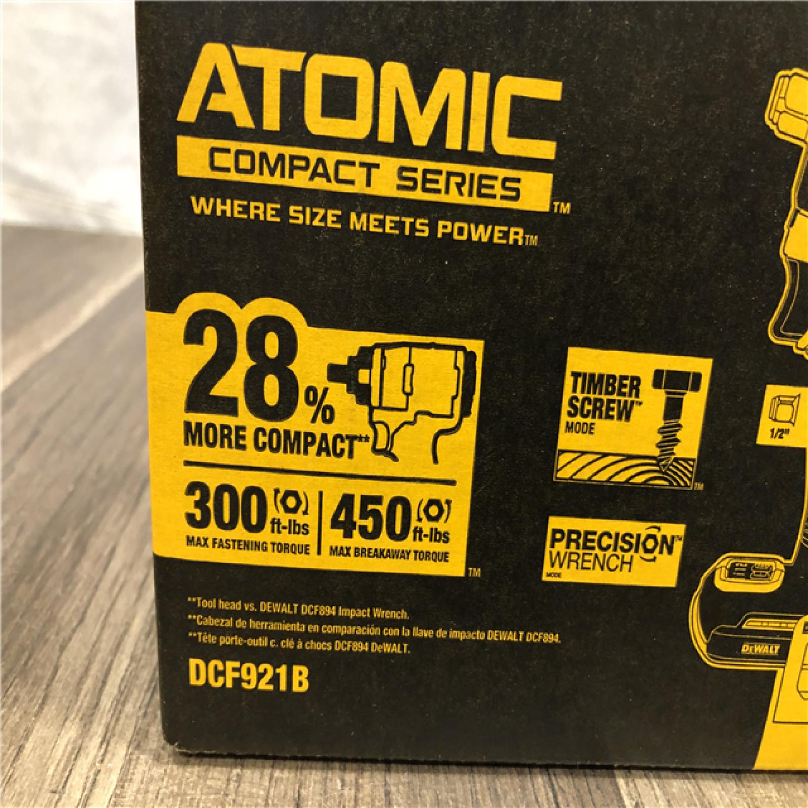 NEW- DEWALT ATOMIC 20V MAX Cordless Brushless 1/2 in. Variable Speed Impact Wrench (Tool Only)
