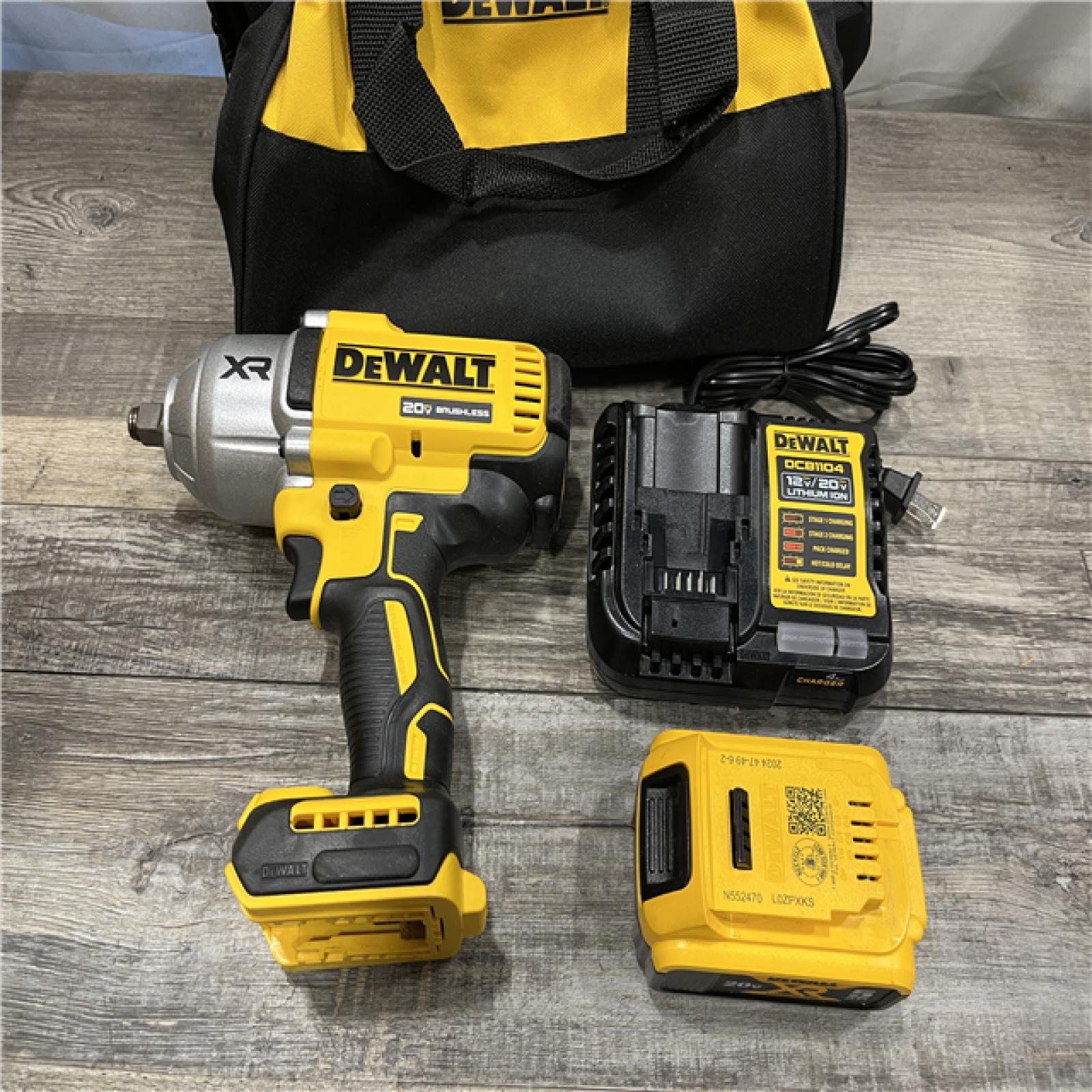 AS-IS DEWALT 20V MAX Lithium-Ion Cordless 1/2 in. Impact Wrench Kit