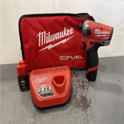 AS-IS - Milwaukee M12 FUEL SURGE 12V Lithium-Ion Brushless Cordless 1/4 in. Hex Impact Driver Compact Kit