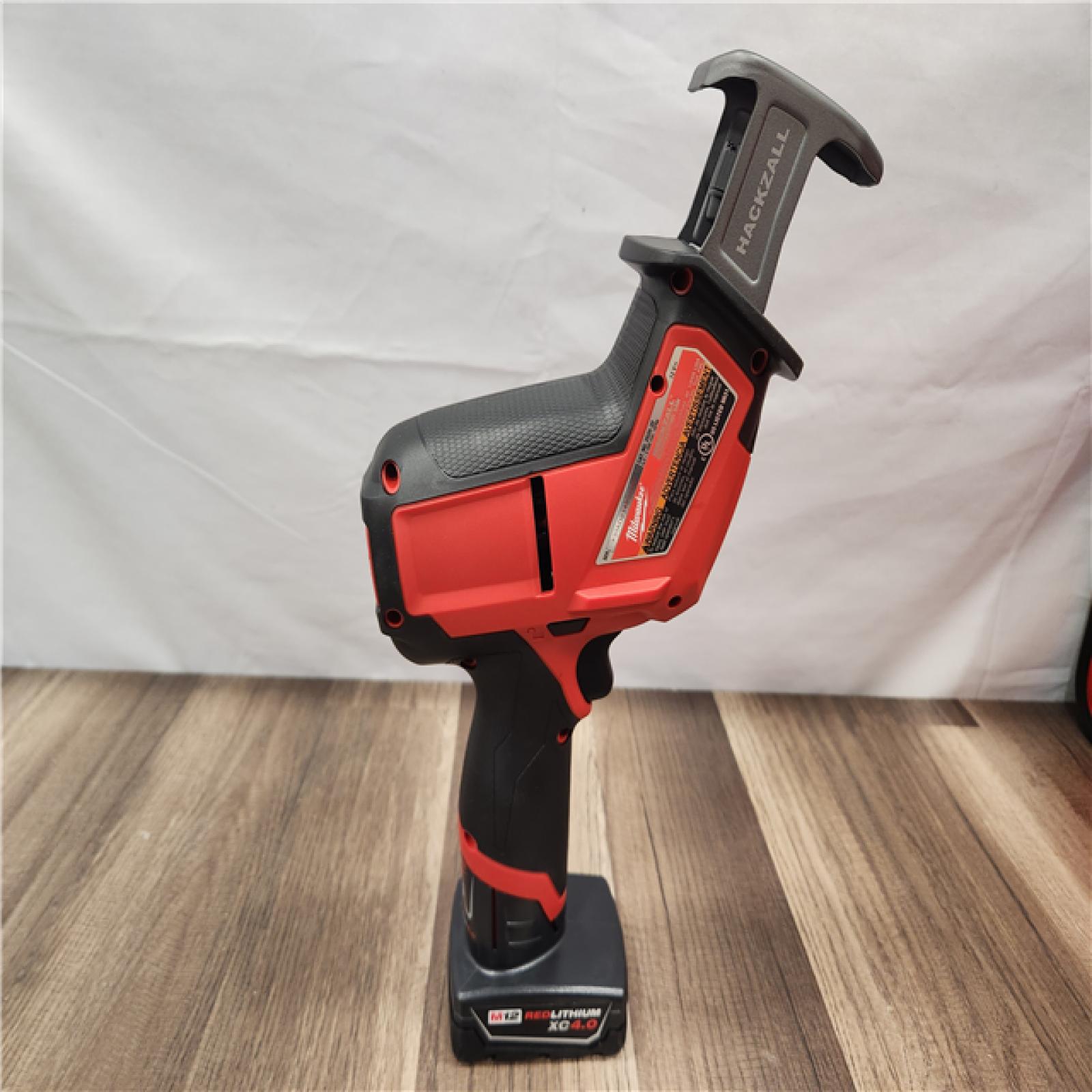AS-IS- Milwaukee M12 FUEL 12-Volt Lithium-Ion Brushless Cordless HACKZALL Reciprocating Saw Kit W/ Free M12 2.0Ah Compact Battery