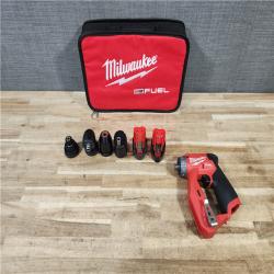 HOUSTON LOCATION - AS - IS Milwaukee  FUEL 12V Lithium-Ion Brushless Cordless 4-in-1 Installation 3/8 in. W/ (2) BATTERIES