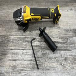 AS-IS DEWALT 20V MAX XR Cordless Brushless 4.5 in. Slide Switch Small Angle Grinder with Kickback Brake (Tool Only)