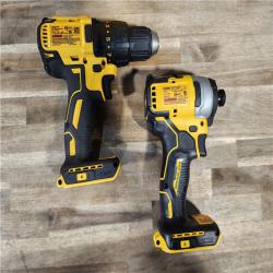 HOUSTON LOCATION - AS-IS Dewalt DCK225D2 20V MAX ATOMIC Brushless Compact Lithium-Ion 1/2 in. Cordless Drill Driver and 1/4 in. Impact Driver Combo Kit with 2 Batteries 2 Ah