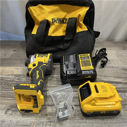 AS-IS DEWALT 20V MAX XR Lithium-Ion Brushless Cordless 3-Speed High Torque 1/4 in. Impact Driver Kit