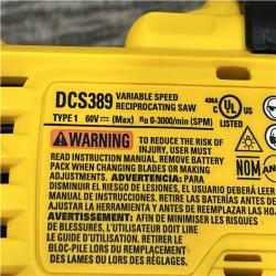 AS-IS DEWALT FLEXVOLT 60-Volt MAX Cordless Brushless Reciprocating Saw Kit