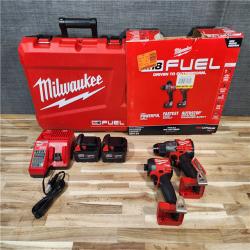 HOUSTON LOCATION - AS-IS (APPEARS LIKE NEW) Milwaukee FUEL 18V Lithium-Ion Brushless Cordless Hammer Drill and Impact Driver Combo Kit