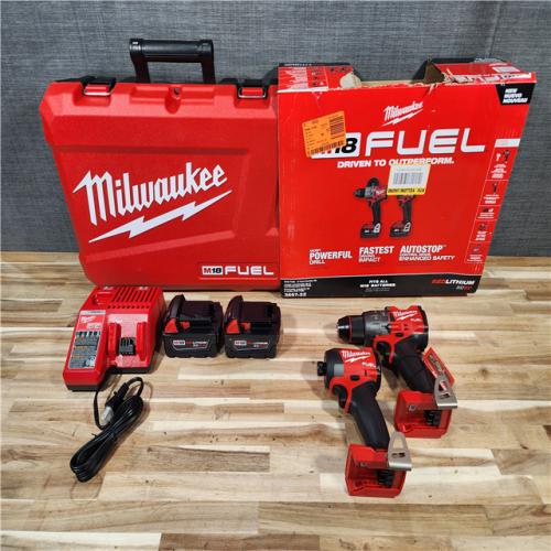 HOUSTON LOCATION - AS-IS (APPEARS LIKE NEW) Milwaukee FUEL 18V Lithium-Ion Brushless Cordless Hammer Drill and Impact Driver Combo Kit